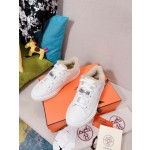 Hermes Couple Style Fury Kelly Button Casual Shoes