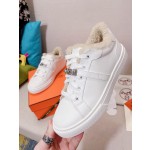 Hermes Couple Style Fury Kelly Button Casual Shoes