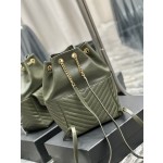 SAINT LAURENT  V型绗缝迷你水桶包型号：672609