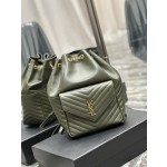 SAINT LAURENT  V型绗缝迷你水桶包型号：672609