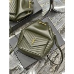 SAINT LAURENT  V型绗缝迷你水桶包型号：672609