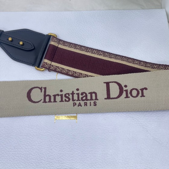 Dior Burgundy Letter Shoulder Strap