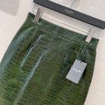 Saint Laurent Goddess Leather Bag Skirt