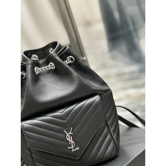 SAINT LAURENT  V型绗缝迷你水桶包型号：672609
