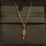 Hermes Diamond Hollow H Necklace