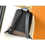 Louis Vuitton old flower with leather backpack