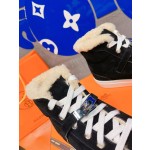 Hermes fur lining Kelly buckle casual shoes