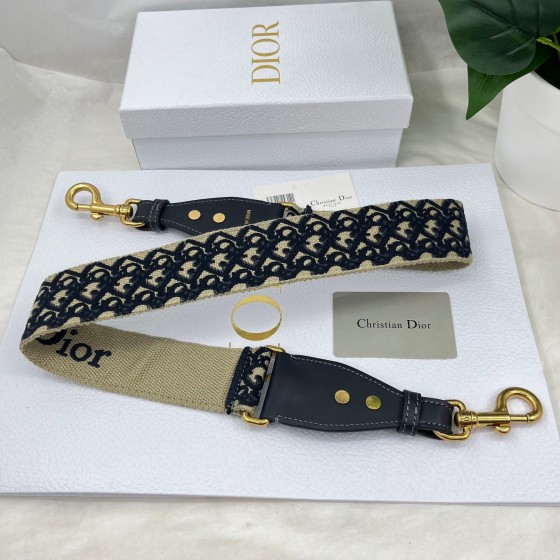 Dior Blue D shoulder strap