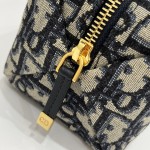 DIOR Blue Letter Canvas Wash Bag