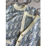 Dior Colorful Old Jacquard Wool Knitted Cardigan