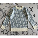 Dior Colorful Old Jacquard Wool Knitted Cardigan