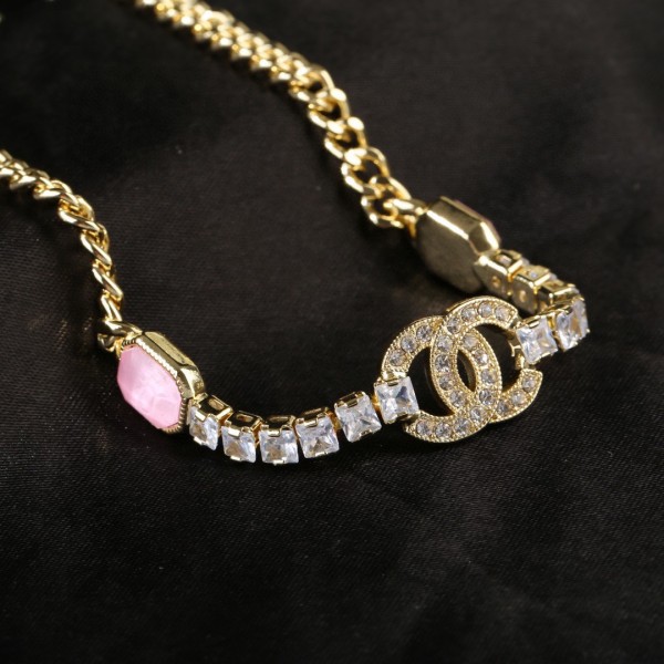 CHANEL Pink Diamond Double C Bracelet