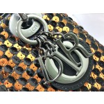 DIOR Princess Diana's Three Grid Series Embroidery Beads in Gold