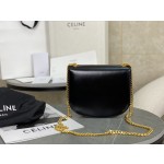 CELINE Leather Chain Saddle Bag~Model: 110973