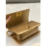 𝗖𝗵𝗮𝗻𝗲𝗹 𝗟𝗲𝗯𝗼𝘆 进口蟒蛇皮 内配小羊皮 最新款重金属手柄包