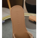 Dior webbing and woolen fitting slippers