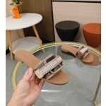 Dior webbing and woolen fitting slippers