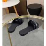 Dior webbing and woolen fitting slippers