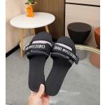 Dior webbing and woolen fitting slippers