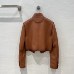Fendi temperament short jacket leather jacket
