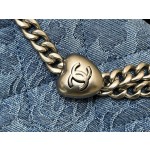 CHANEL 23B Autumn/Winter Trailer Series Buckle Big Bang Denim Square Fat Man 3829