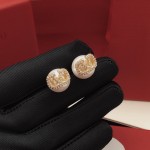 Valentino pearl earrings with V-shaped diamonds
