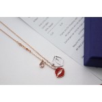 Swarovsk Flame Red Lip Collar Necklace