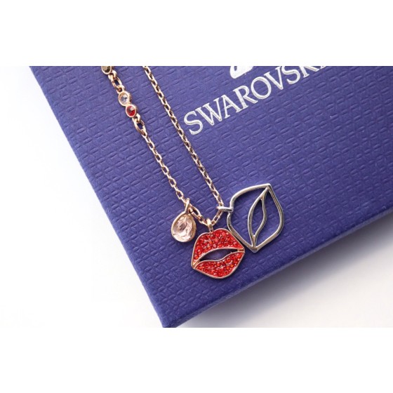 Swarovsk Flame Red Lip Collar Necklace