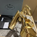 Prada High Heel Satin Thick Sole Sandals