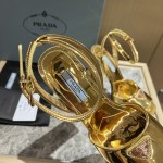 Prada High Heel Satin Thick Sole Sandals