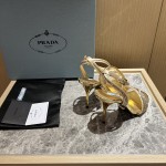 Prada High Heel Satin Thick Sole Sandals
