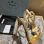 Prada High Heel Satin Thick Sole Sandals