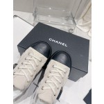 CHANEL cotton candy diamond pattern biscuit shoes