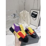 CHANEL cotton candy diamond pattern biscuit shoes