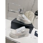 CHANEL cotton candy diamond pattern biscuit shoes