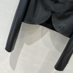 Fendi Chinese Style Temperament Short Jacket Leather Coat