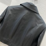 Fendi Chinese Style Temperament Short Jacket Leather Coat