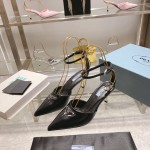 Prada high heeled pointed sandals