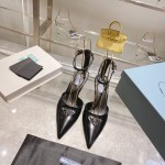 Prada high heeled pointed sandals
