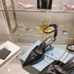 Prada high heeled pointed sandals