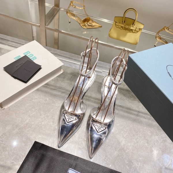 Prada high heeled pointed sandals