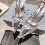 Prada high heeled pointed sandals