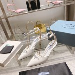 Prada high heeled pointed sandals