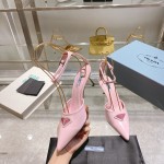 Prada high heeled pointed sandals