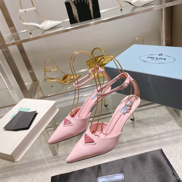 Prada high heeled pointed sandals