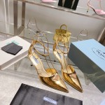 Prada high heeled pointed sandals