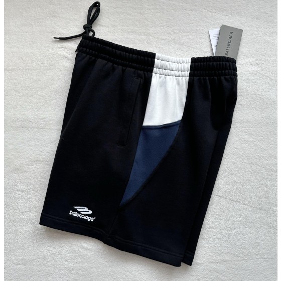 Balenciaga Blue and White 3M Embroidered Sports Casual Shorts