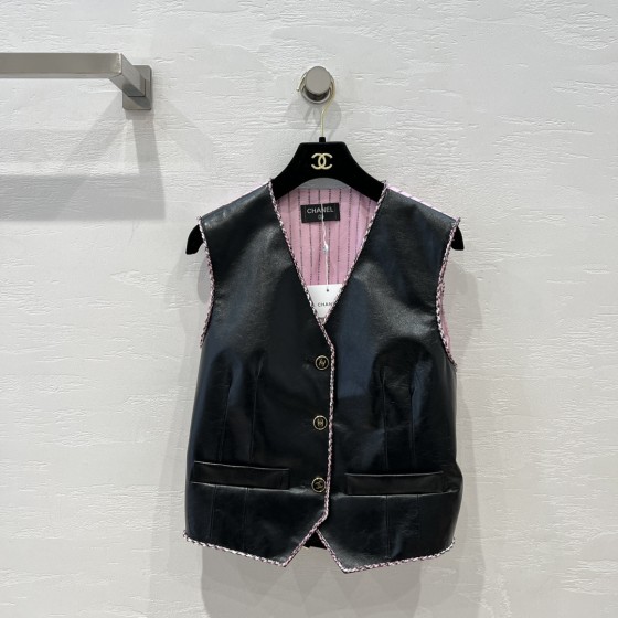 CHANEL patchwork vest jacket