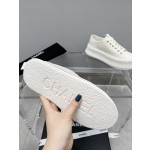CHANEL Full Leather Silk Face Thick Sole Cookie Shoes