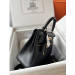 Kelly Lakis 28cm 89 black gold buckle imported swift leather hand-sewn wax thread